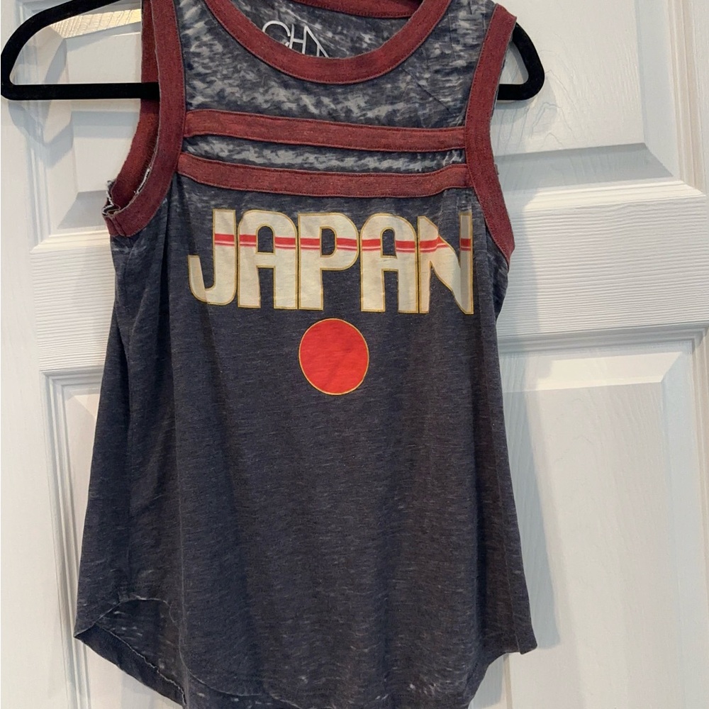 Chaser Gray and Red Japan Tank Top